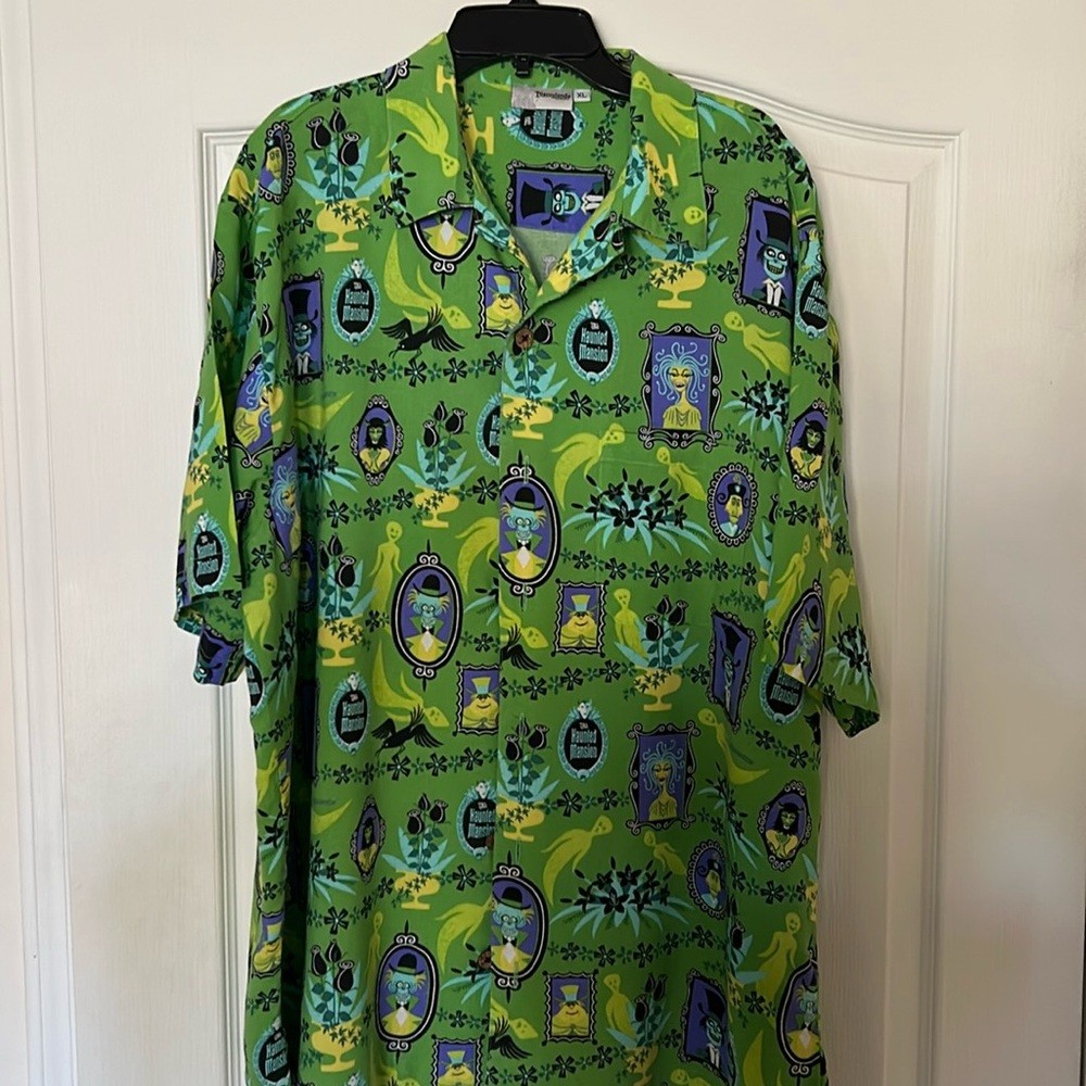 Disney haunted mansion button down